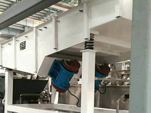 不銹鋼直線(xiàn)振動(dòng)篩面粉篩分現(xiàn)場(chǎng)，產(chǎn)量5t/h